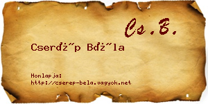 Cserép Béla névjegykártya